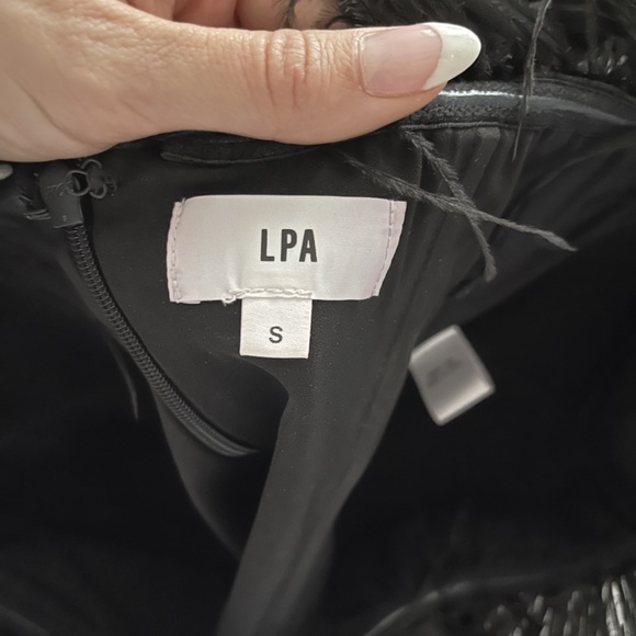 LPA Aida Strapless Top in Black with Feathers - Picture 5 of 5